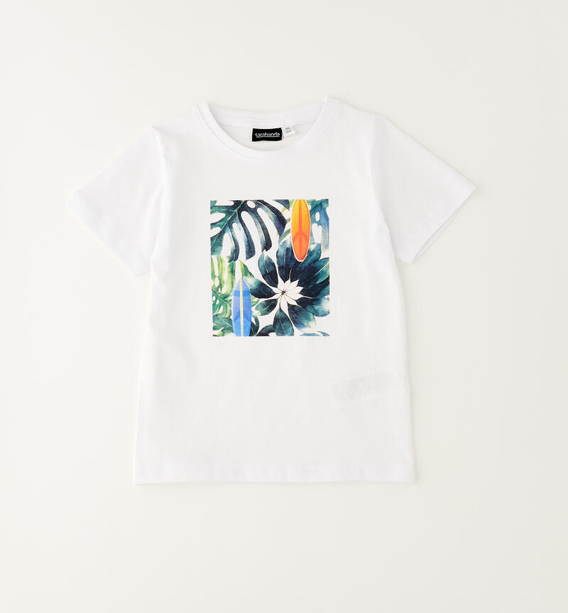 T-shirt bambino 100% cotone BIANCO-0113