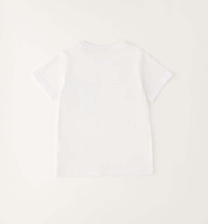 T-shirt bambino in cotone BIANCO-0113