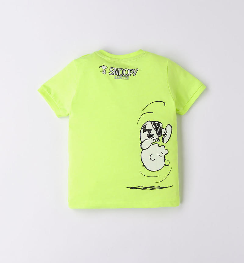 Sarabanda Peanuts t-shirt for boys from 9 months to 8 years GREEN ACID-5841