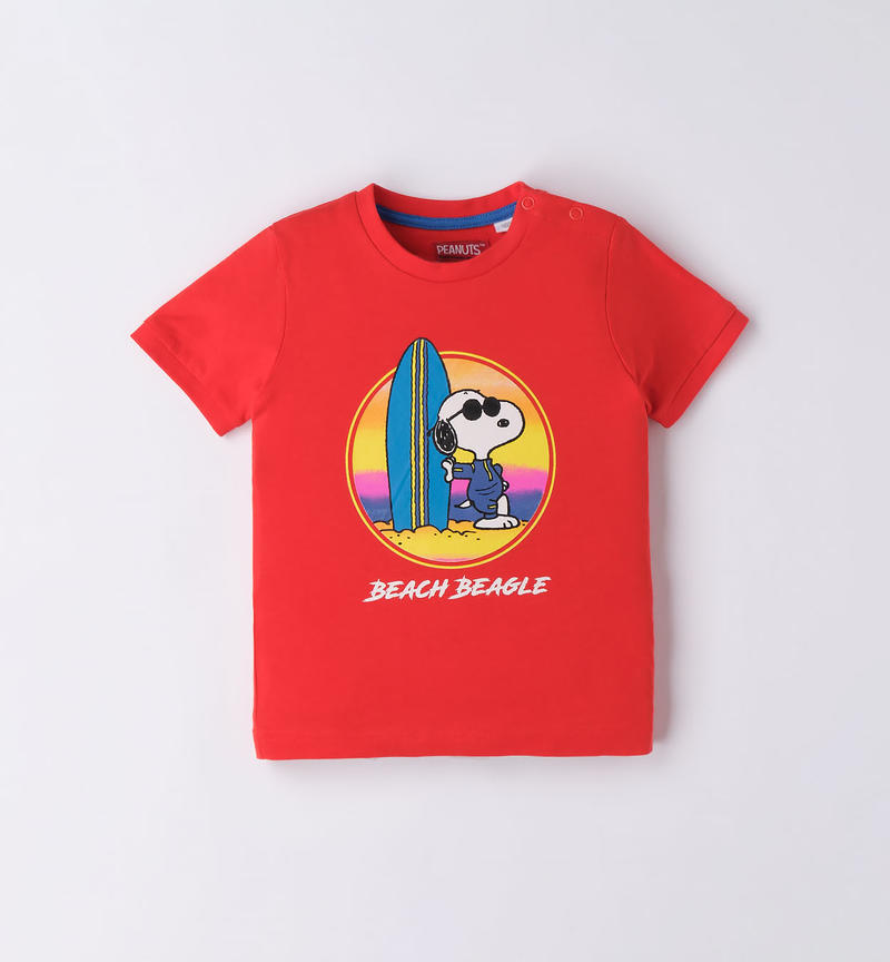 Sarabanda Peanuts t-shirt for boys from 9 months to 8 years ROSSO-2235