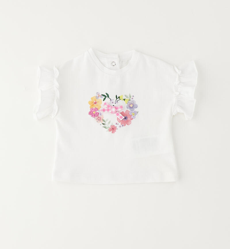 T-Shirt bimba Minibanda BIANCO-0113