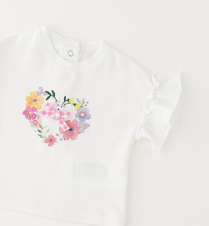 T-Shirt bimba Minibanda BIANCO-0113