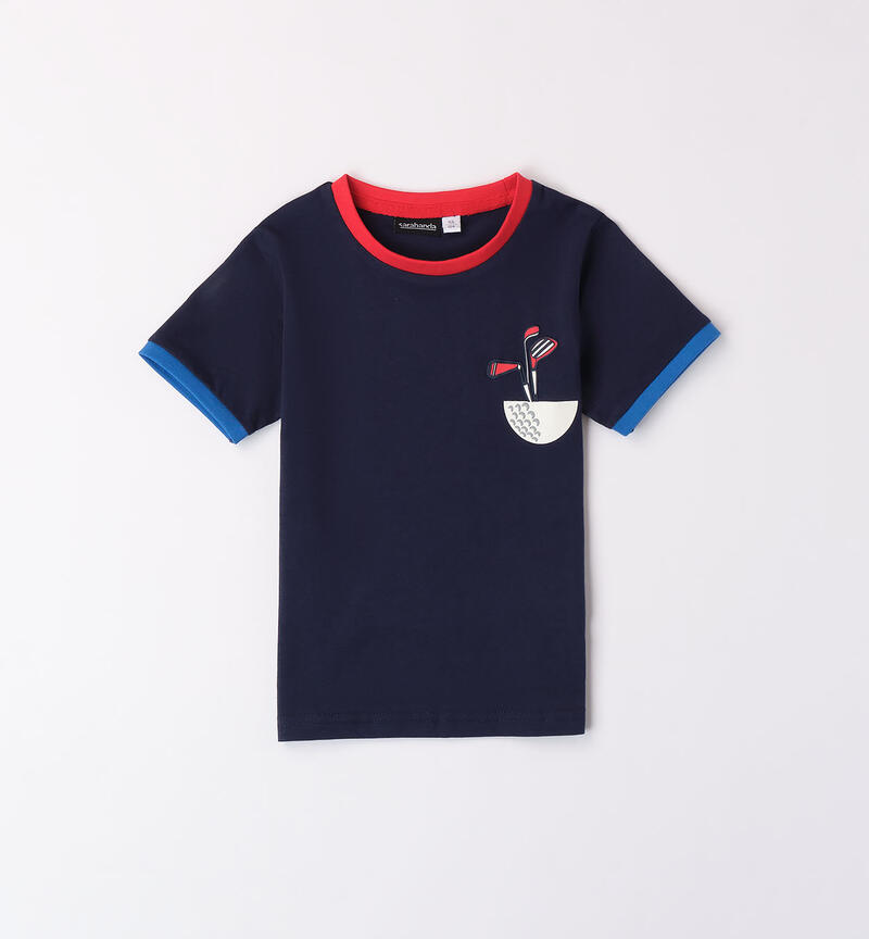 Boys' blue T-shirt NAVY-3854