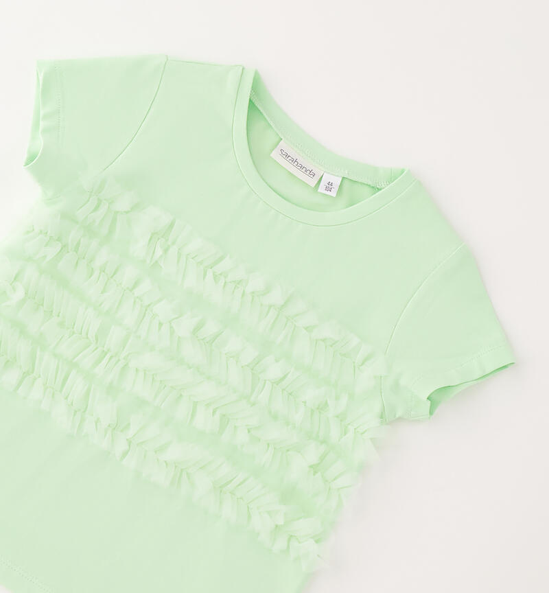 Girl's tulle T-shirt VERDE-5121