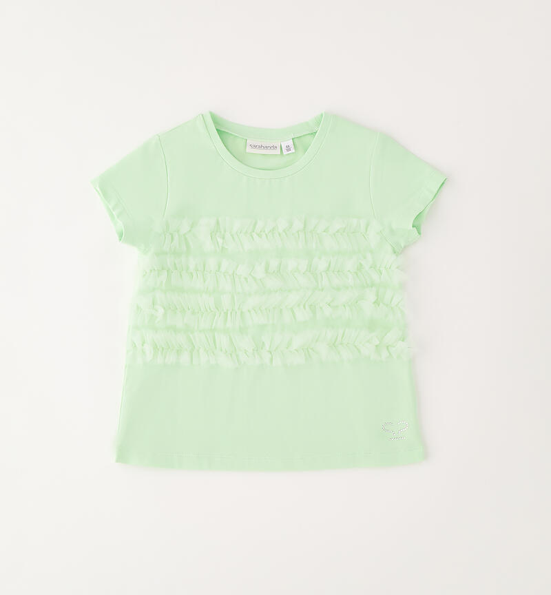 Girl's tulle T-shirt VERDE-5121