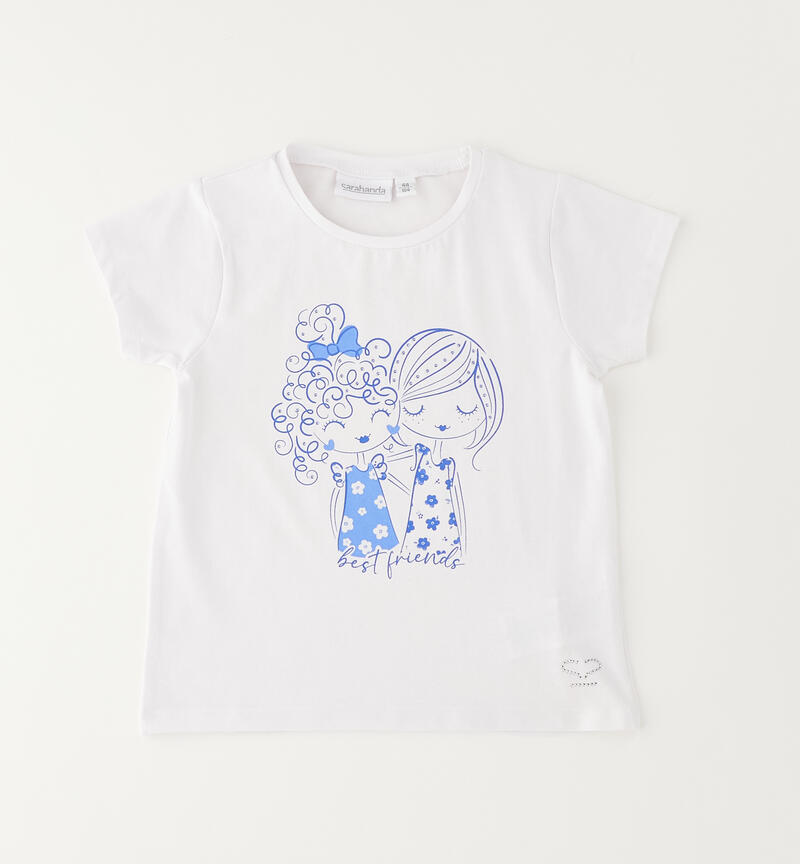 T-shirt da bambina Sarabanda BIANCO-0113