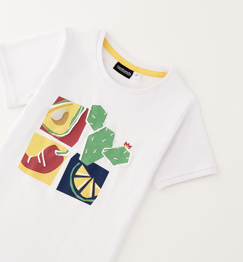 T-Shirt da bambino Sarabanda BIANCO-0113