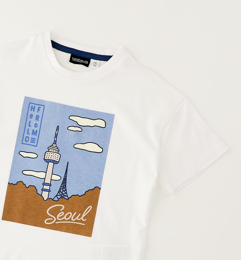 T-shirt da bambino Sarabanda BIANCO-0113