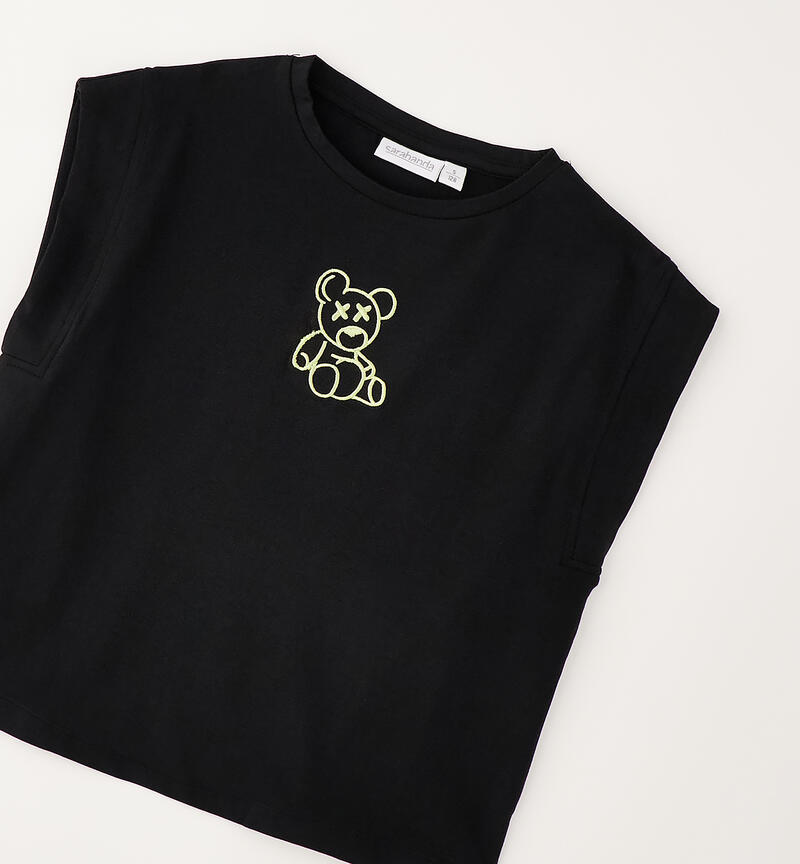Sarabanda Girls' T-Shirt NERO-0658