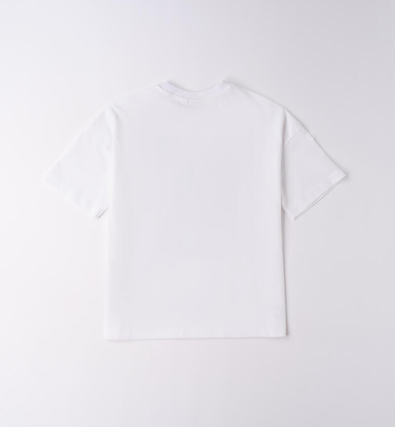 T-shirt da ragazzo BIANCO-0113