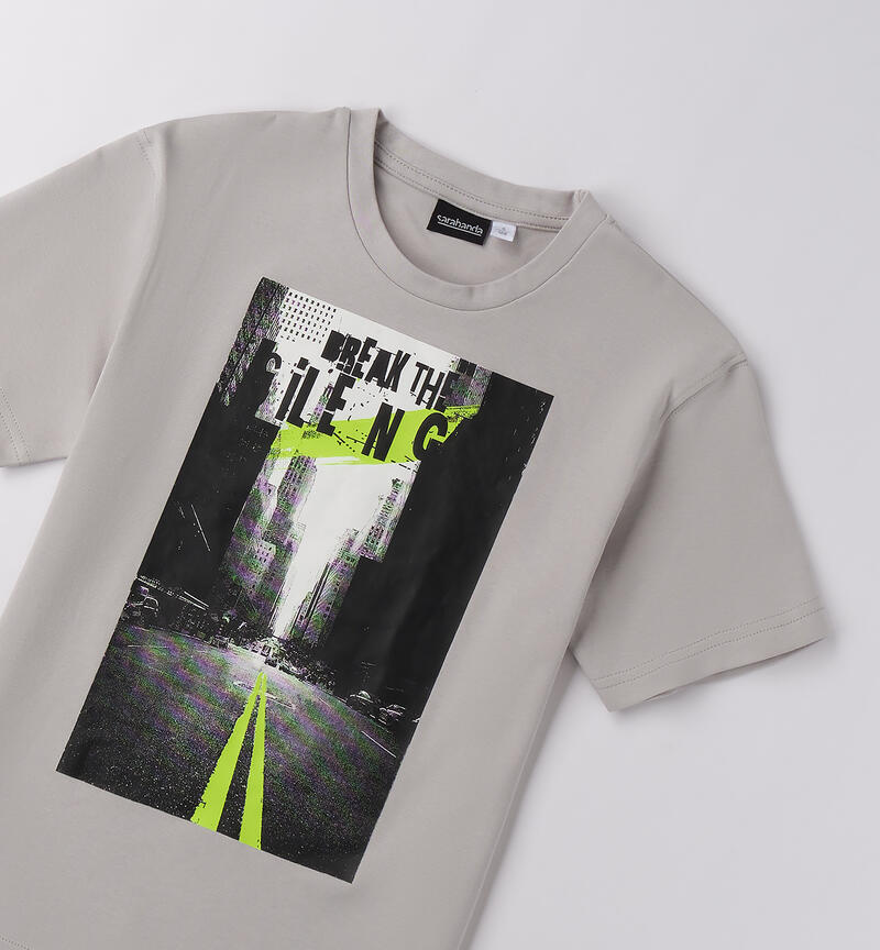 T-shirt da ragazzo Sarabanda GRIGIO-0516