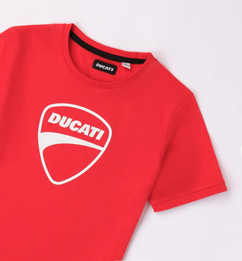 T-shirt Ducati 100% cotone per ragazzo da 3 a 16 anni ROSSO-2236