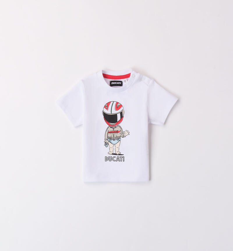 Ducati boys' printed t-shirt BIANCO-0113