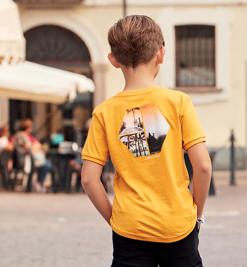 T-shirt gialla per ragazzo 100% cotone GIALLO-1645
