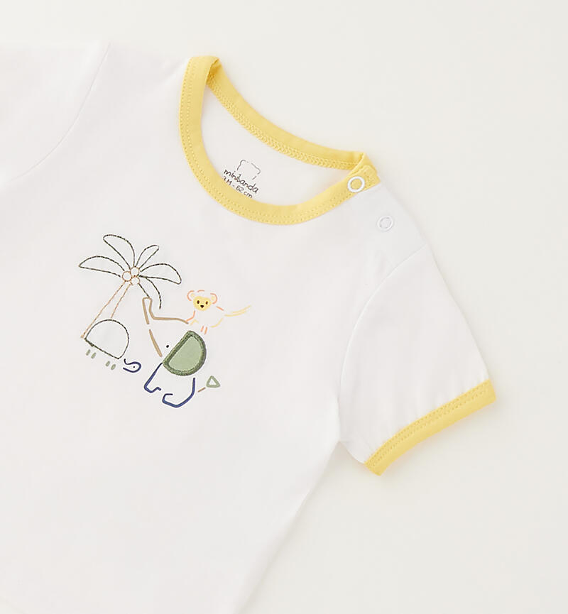 T-Shirt neonato Minibanda BIANCO-0113