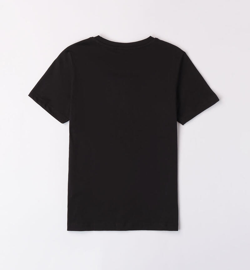 Black T-shirt in 100% cotton NERO-0658