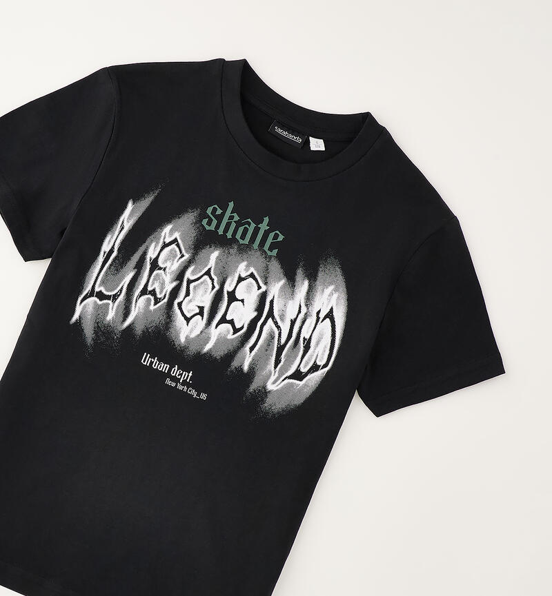 Black T-shirt for boys NERO-0658