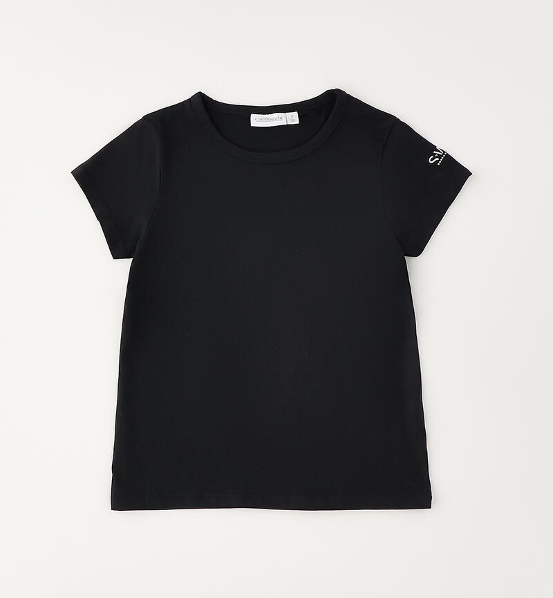 Black T-shirt for girls NERO-0658