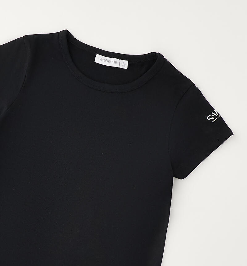 Black T-shirt for girls NERO-0658