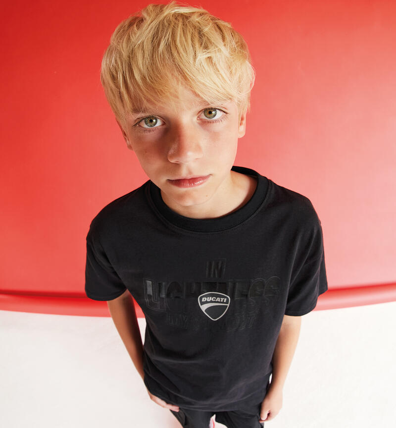 T-shirt over Ducati per ragazzo NERO-0658