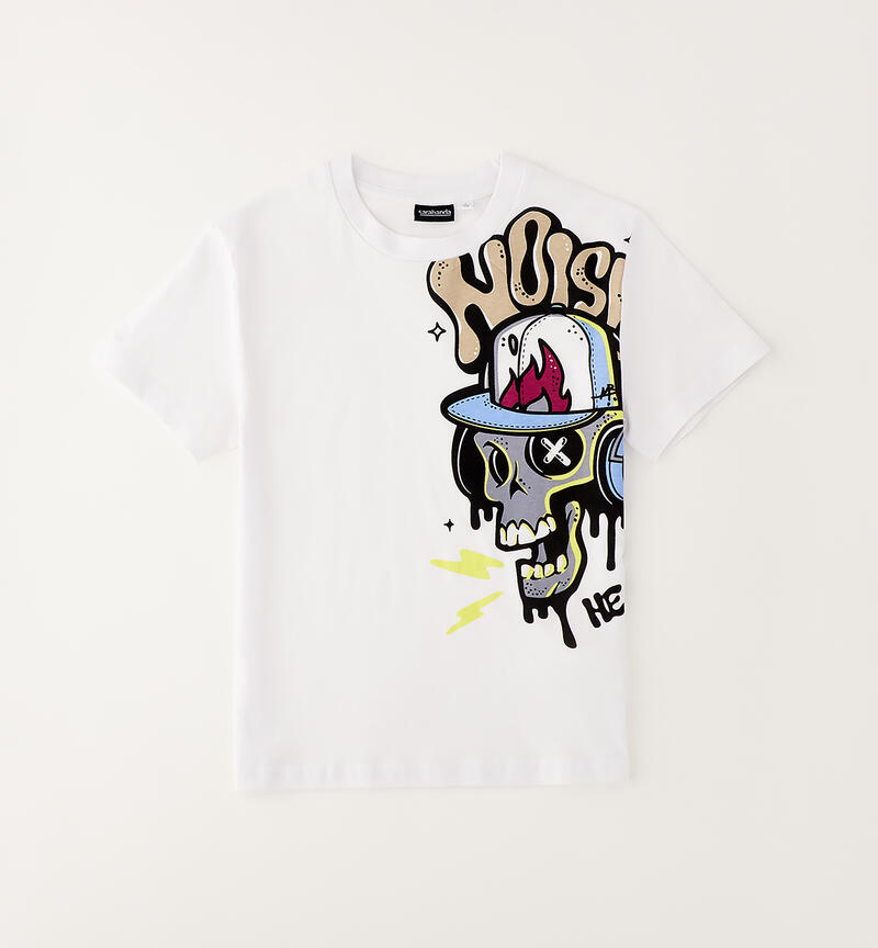 Oversized T-shirt for boys BIANCO-0113