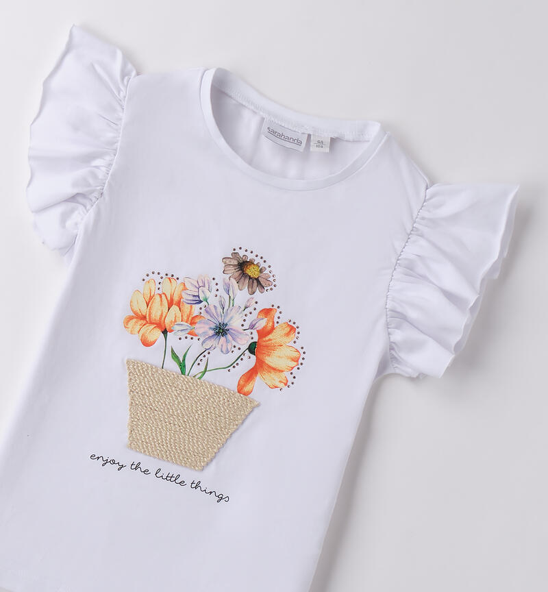 T-Shirt per bambina BIANCO-0113