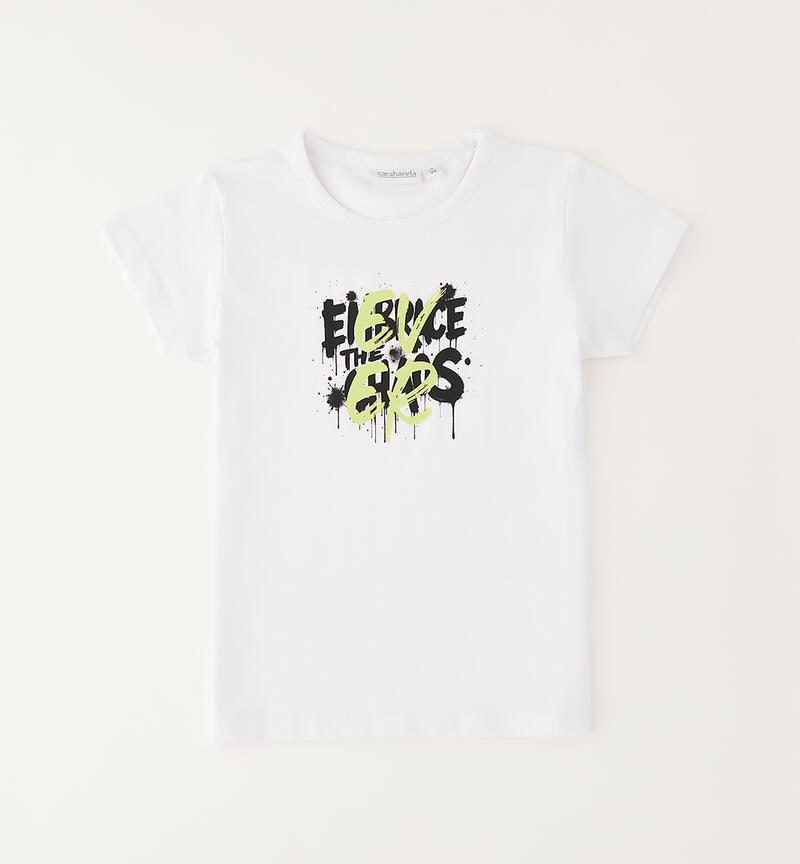 Sarabanda T-shirt for girls BIANCO-0113
