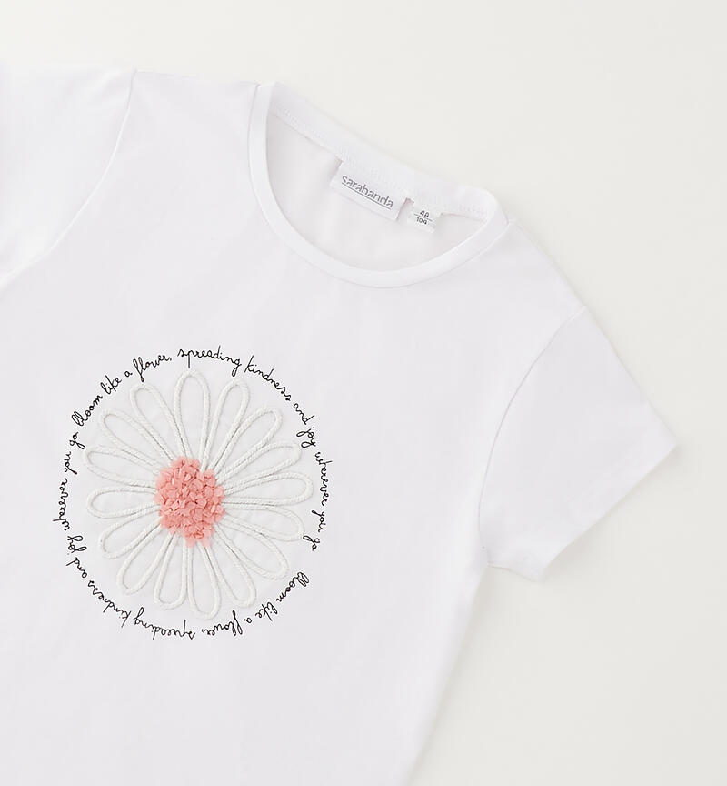 Sarabanda T-shirt for girls BIANCO-0113