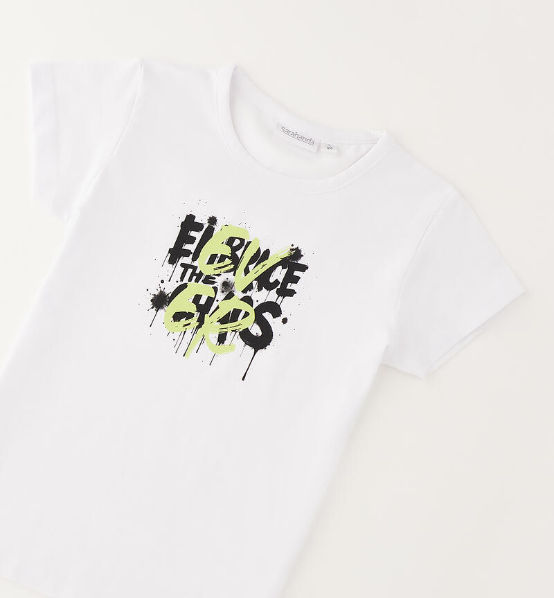 Sarabanda T-shirt for girls BIANCO-0113