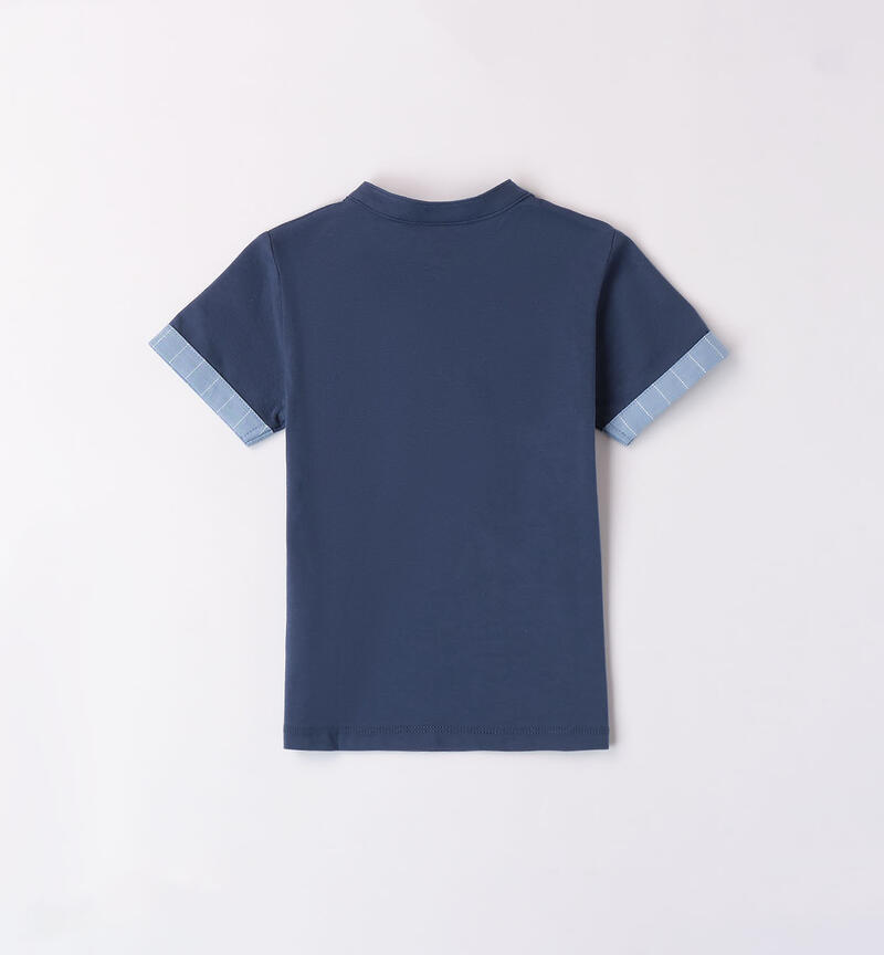 T-shirt per bambino con papillon BLU-3656