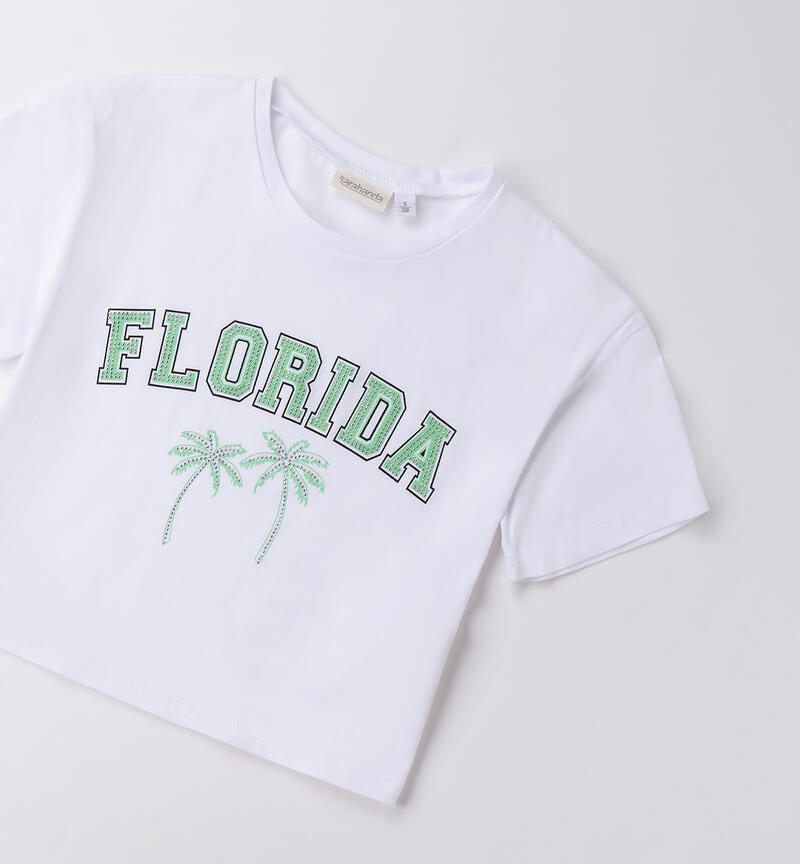 T-Shirt per ragazza BIANCO-0113