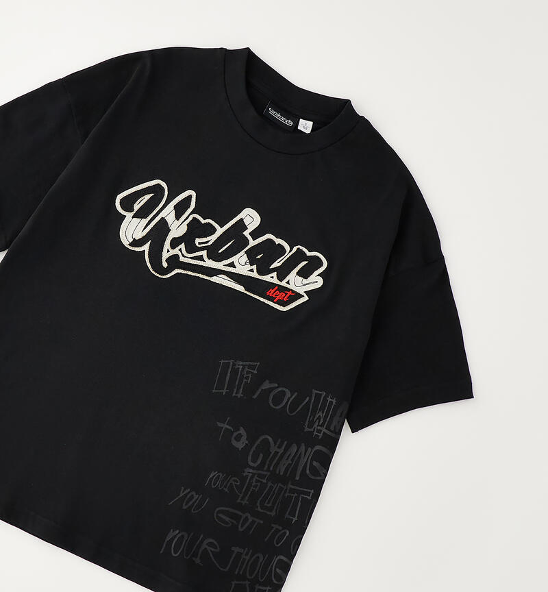 T-shirt for oversized boys NERO-0658