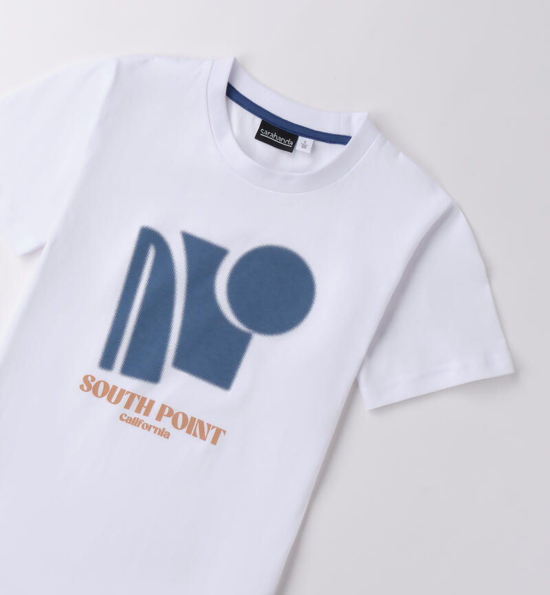 T-shirt per ragazzo Sarabanda BIANCO-0113