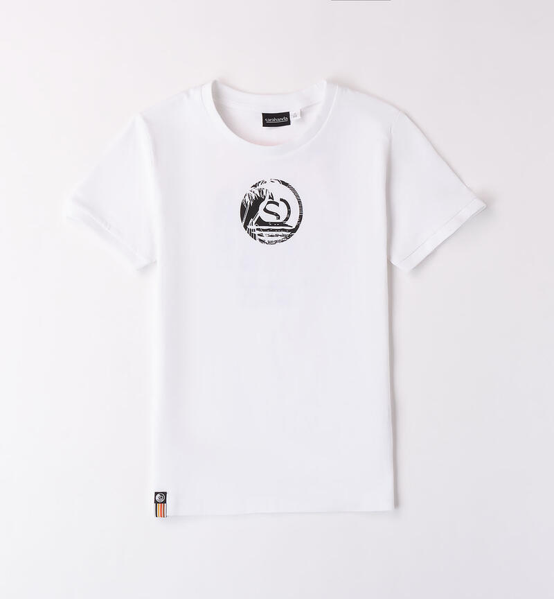Boys' T-shirt with photographic print BIANCO-0113