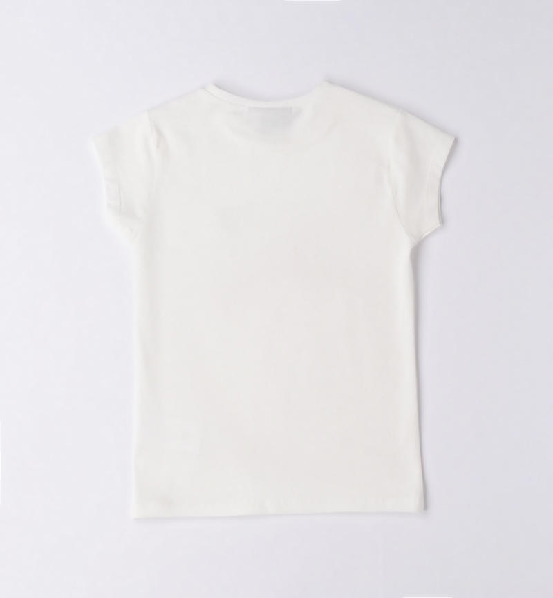 Sarabanda sequin T-shirt for girls from 8 to 16 years PANNA-0112
