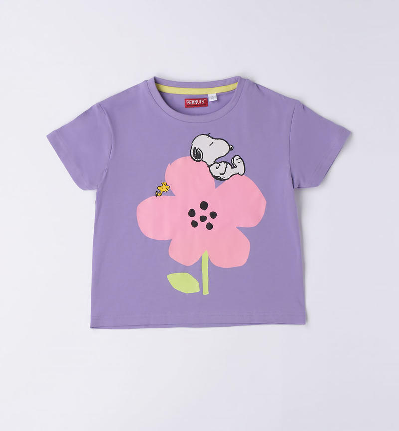T-shirt ragazza con Snoopy da 8 a 16 anni Sarabanda GLICINE-3414