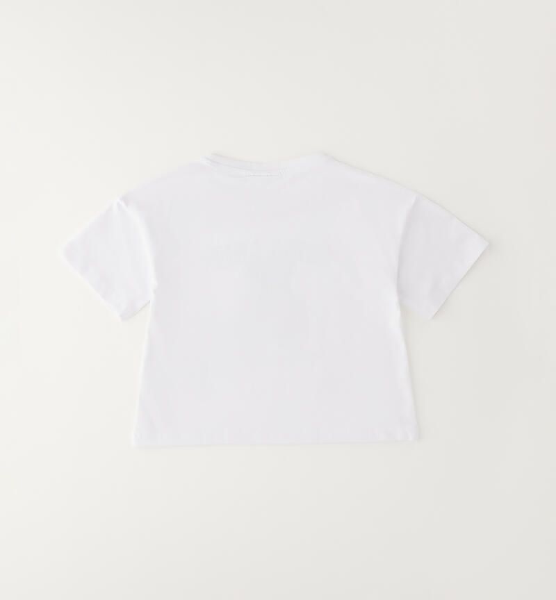 Girl's T-shirt with print BIANCO-0113