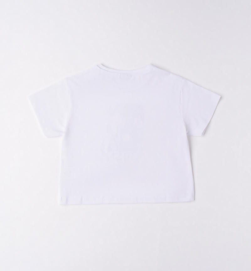 Sarabanda T-shirt for girls from 8 to 16 years BIANCO-0113