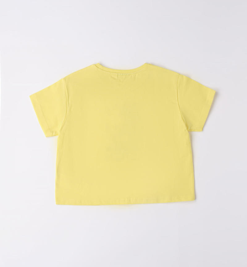 Sarabanda T-shirt for girls from 8 to 16 years GIALLO-1417
