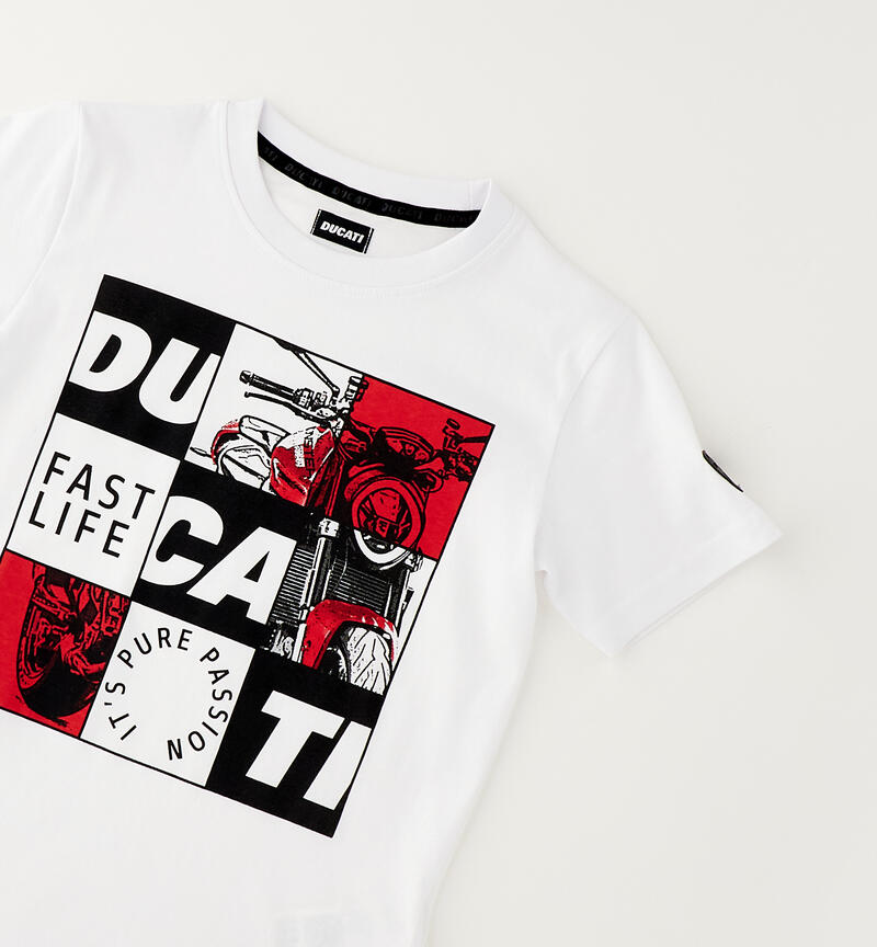 T-shirt ragazzo Ducati BIANCO-0113