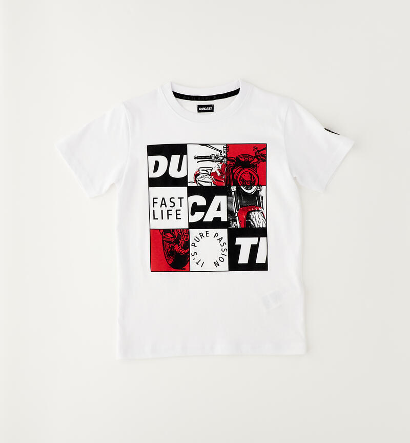 T-shirt ragazzo Ducati BIANCO-0113