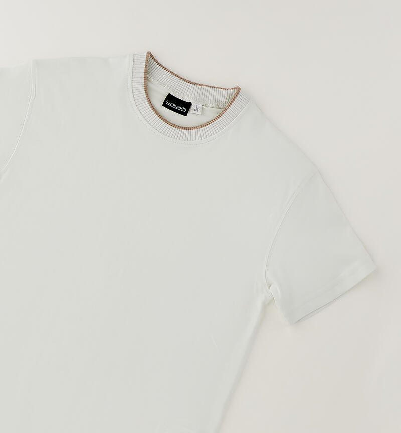 T-shirt ragazzo in cotone GESSO-0242