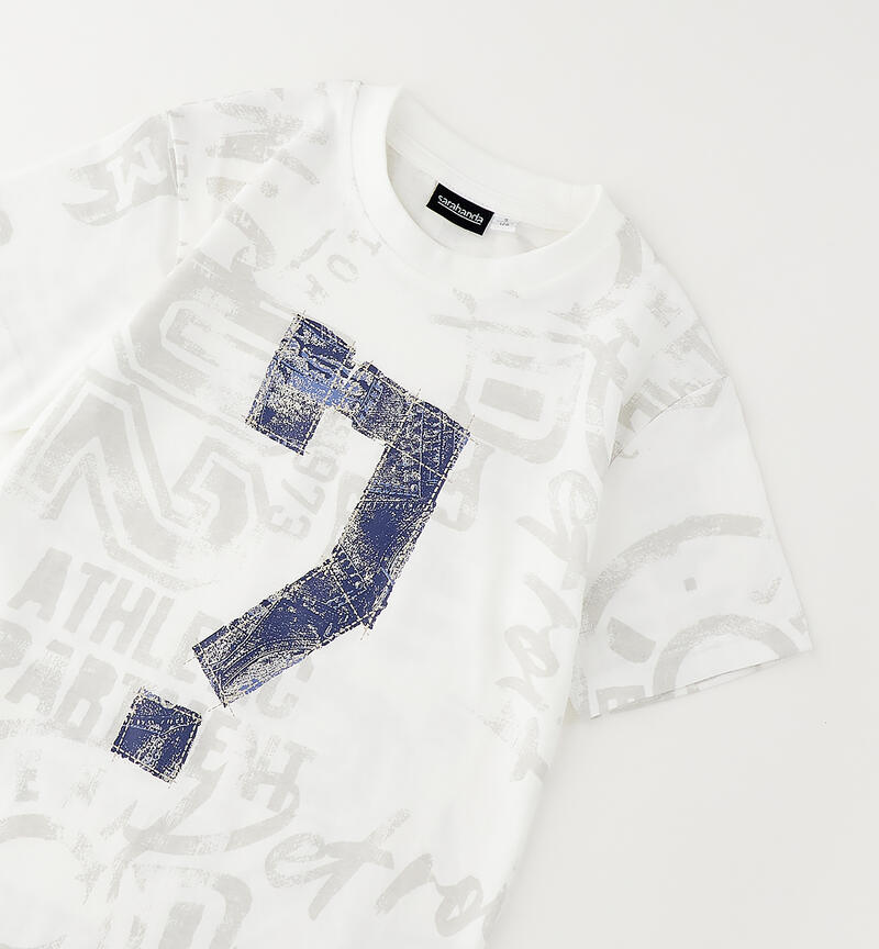 Sarabanda boy's T-shirt PANNA-GRIGIO-6CAD