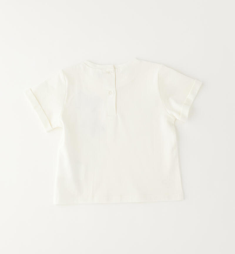 Sarabanda T-shirt for girls PANNA-MARRONE-8191