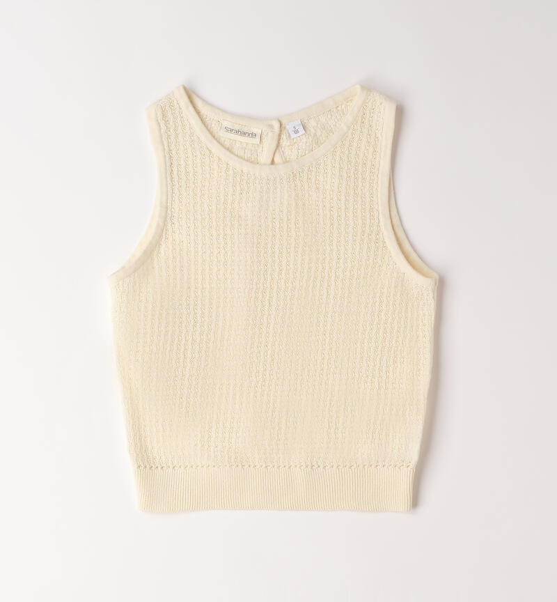 Top da ragazza Sarabanda ECRU'-0133