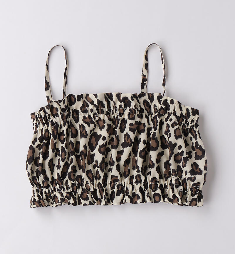 Top da ragazza Sarabanda MARRONE-NERO-6BRA