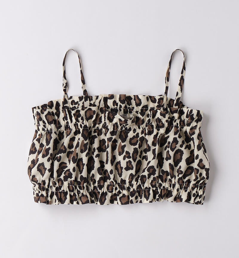 Top da ragazza Sarabanda MARRONE-NERO-6BRA