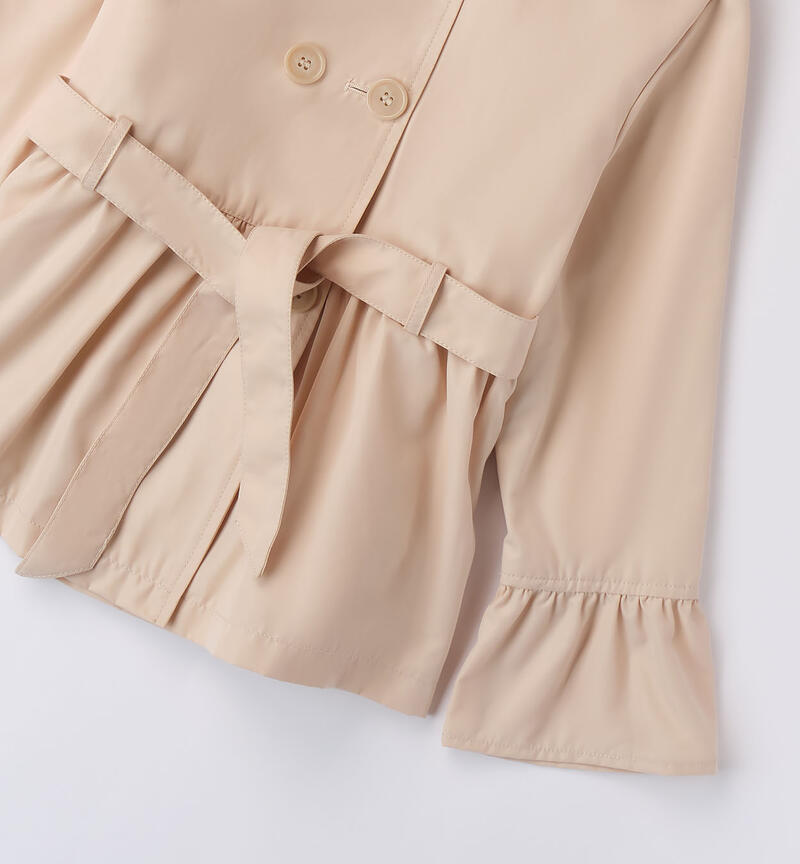 Trench coat for girls BEIGE-0916