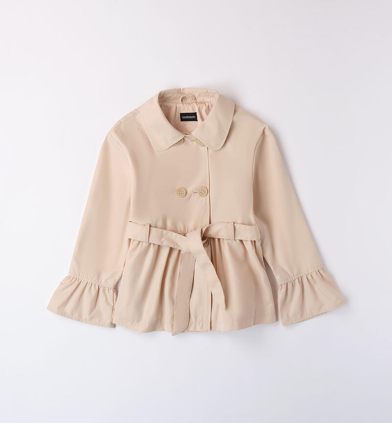 Trench coat for girls BEIGE-0916