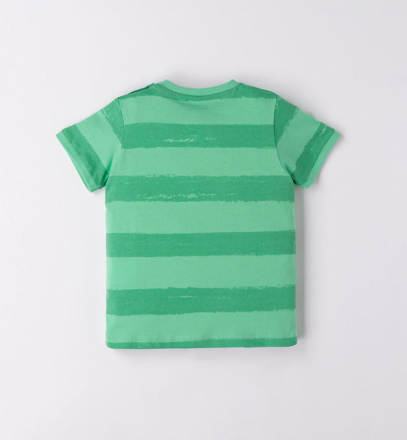 T-shirt a righe bambino da 9 mesi a 8 anni Sarabanda VERDE-VERDE-6VR4